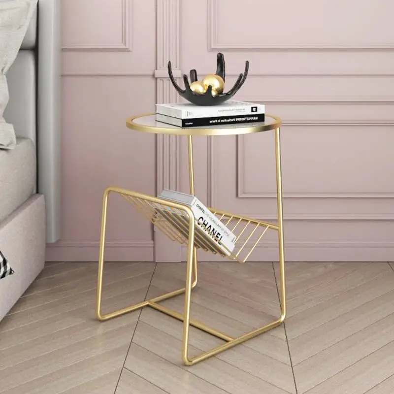 

Nordic Furniture Bedside Table for Bedroom Side Table Simple Wrought Iron Side Tables Small Bedside Cabinet Shelf Coffee Table