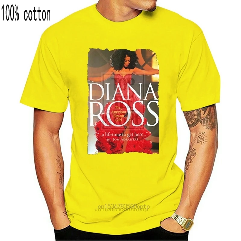 Мужская короткая футболка с логотипом фонаря Дианы Росса черная в стиле