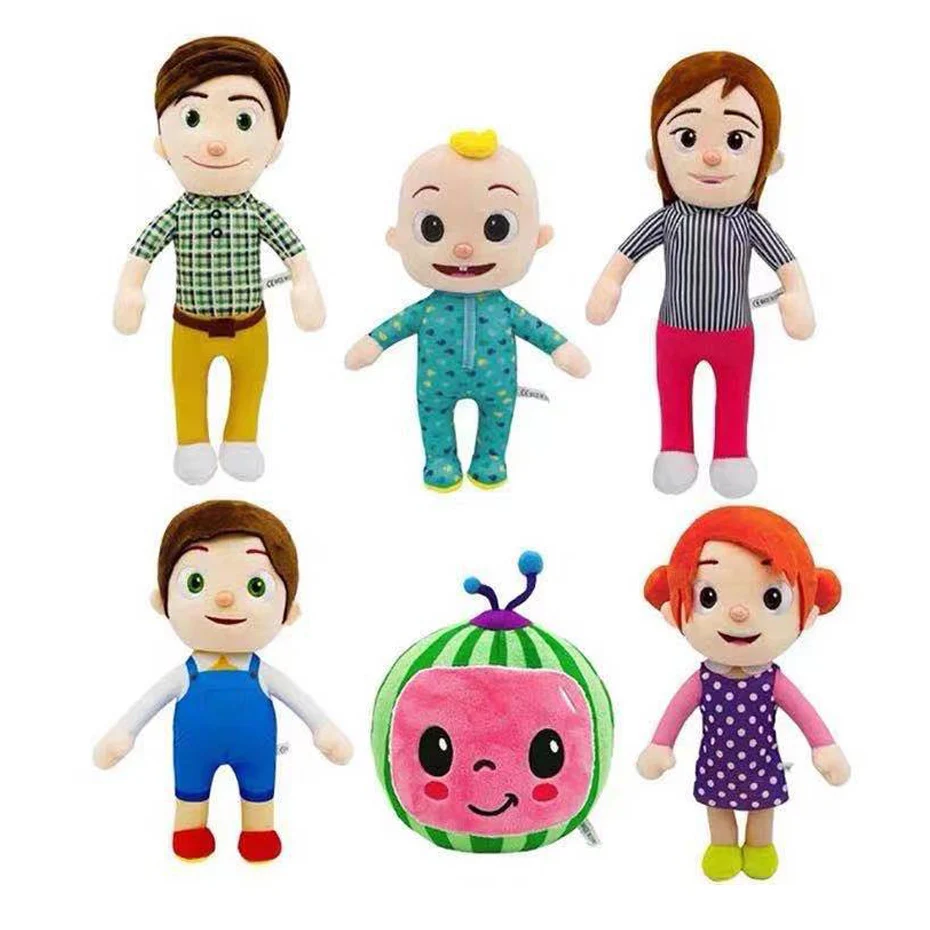 

15-33cm Cocomelon Plush Toy Cartoon Tv Series Family Cocomelon Jj Family Sister Brother Mom And Dad Toy Dall Kids Chritmas Gift