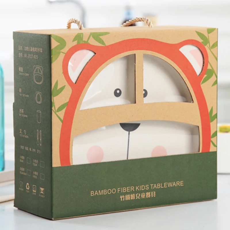 5 шт./компл. детская посуда для тренировок Детская Милая мультяшная кормления с