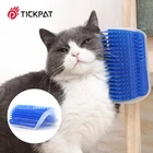 Щетка для груминга домашних животных С Кошачьей Мятой, угловой Массажер для кошек на стену, Массажная щетка для груминга домашних животных