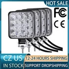 Автомобисветильник прожектор 48 Вт, прямоугольный, 30 градусов, противотуманный, для джипа, лодки, внедорожника