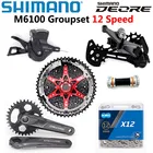 Переключатель передач SHIMANO DEORE M6100, 12 Скоростей, задний переключатель передач SunRace CSMZ901, кассета KMC X12, цепной шатун M6120, 170 мм, 175 мм