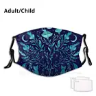 Мистическое растение в горшке для взрослых и детей, Пылезащитный фильтр, самодельная маска, цветочный горшок, ботаника, мистический волшебный Викка ведьма ВИБ, кот, луна