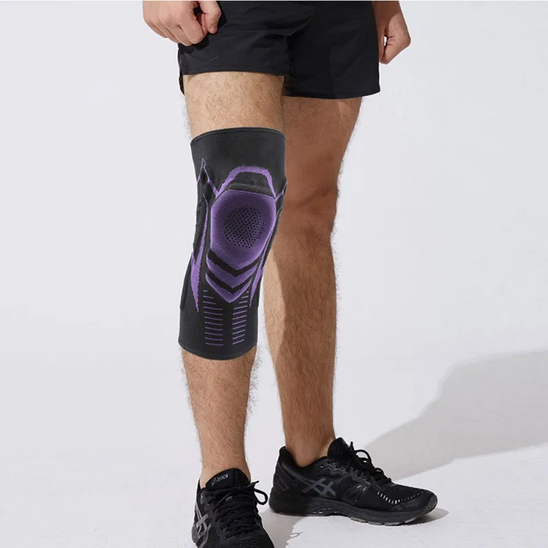 Sports Knee Pad Men Pressurized Elastic Knee Pads Support Fitness Gear Basketball Volleyball Brace Protector 1PC