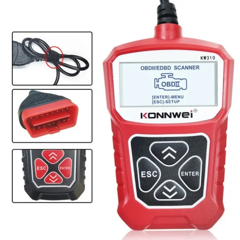 

KW310 OBD2 Scanner for Auto OBD 2 Car Scanner Diagnostic Tool Automotive Scanner Car Tools Language PK Elm327
