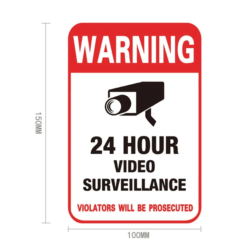 

NEW 10 pcs/lot Waterproof Sunscreen Home CCTV Video Surveillance Security Camera Alarm Sticker Warning Decal Signs