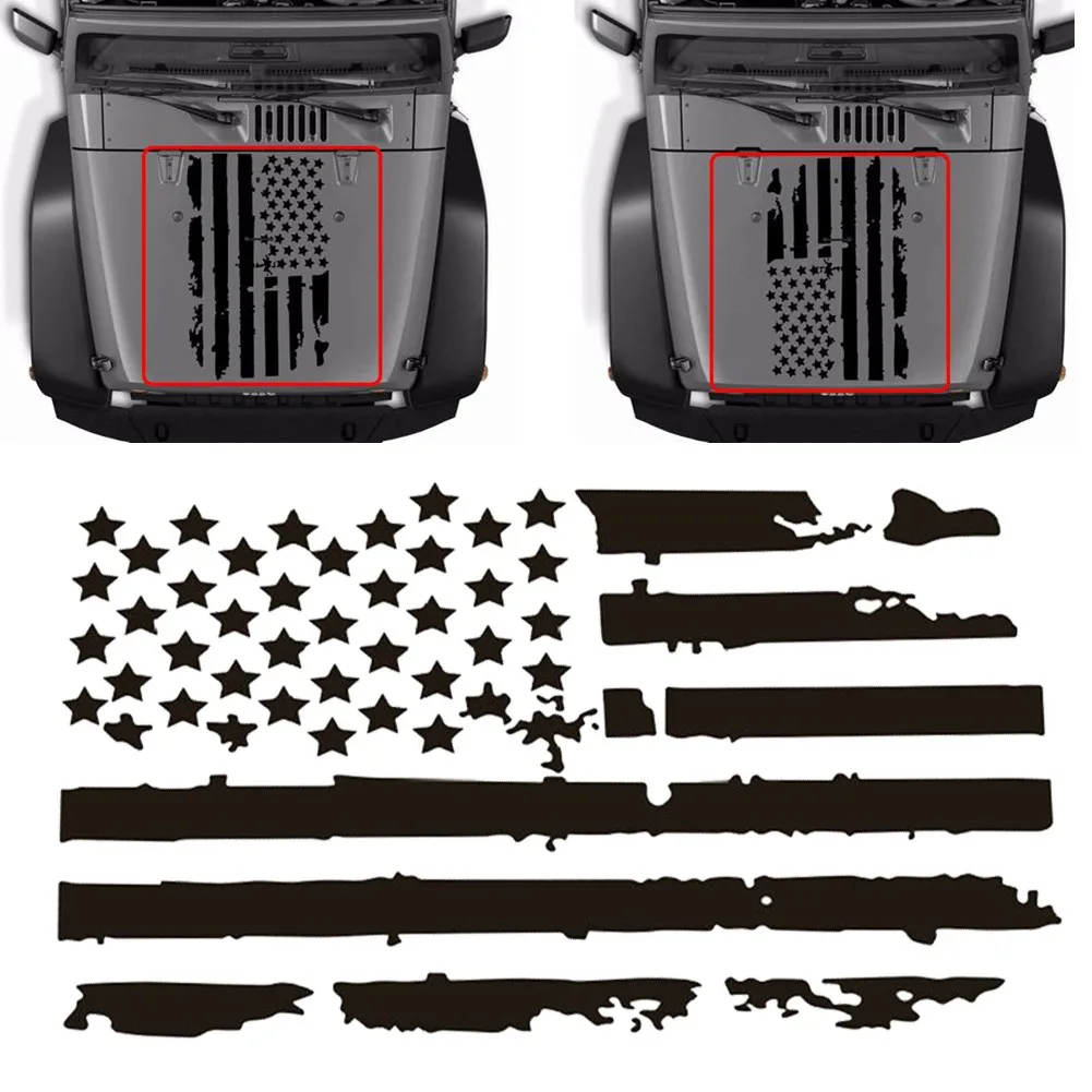 

For Jeep Wrangler Car Sticker Replacement Stickers Universal Washable 51 * 90CM