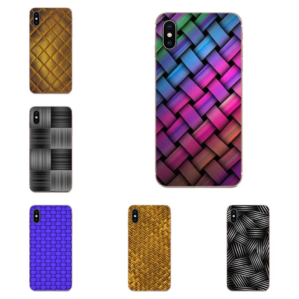Мягкий розовый чехол из TPU с абстрактным винтажным плетением корзин для Apple iPhone 11 Pro X XS Max XR 4 4S 5 5C 5S SE SE2 6 6S 7 8 Plus.