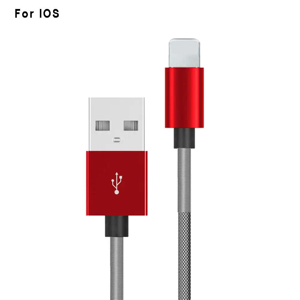 Мобильный телефон зарядный кабель быстрой зарядки 2А, металлический, полу-весенняя рыболовная сеть, передача данных для Android, iPhone и LETV.