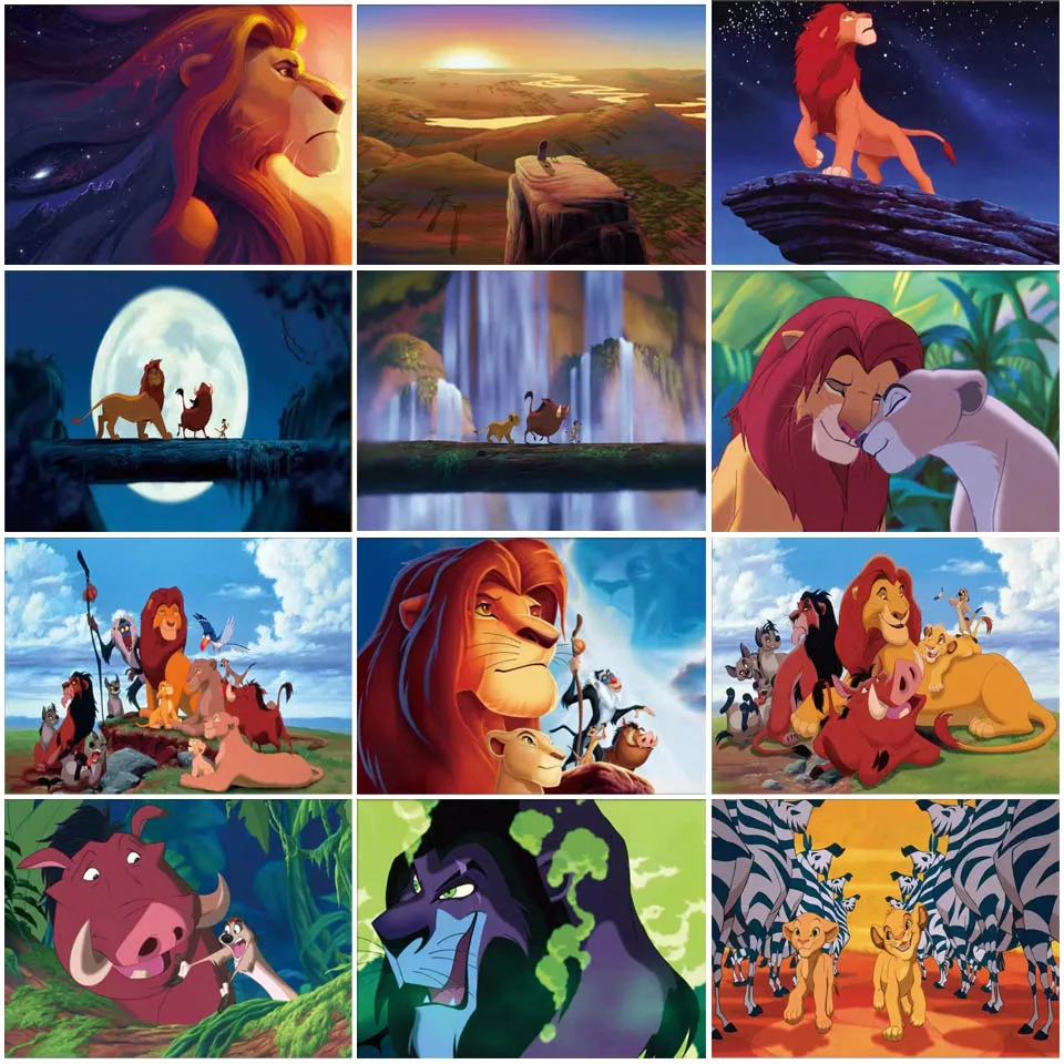 

5D DIY Diamond Painting Disney Cartoon SimbaThe Lion King Full Square Round Diamond Embroidery Mosaic Home Decor Gift
