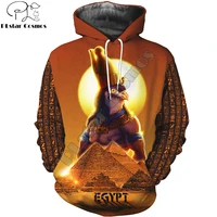 egyptian horus god art 3d printed men hoodie harajuku fashion hooded sweatshirt street jacket autumn unisex hoodies kj666