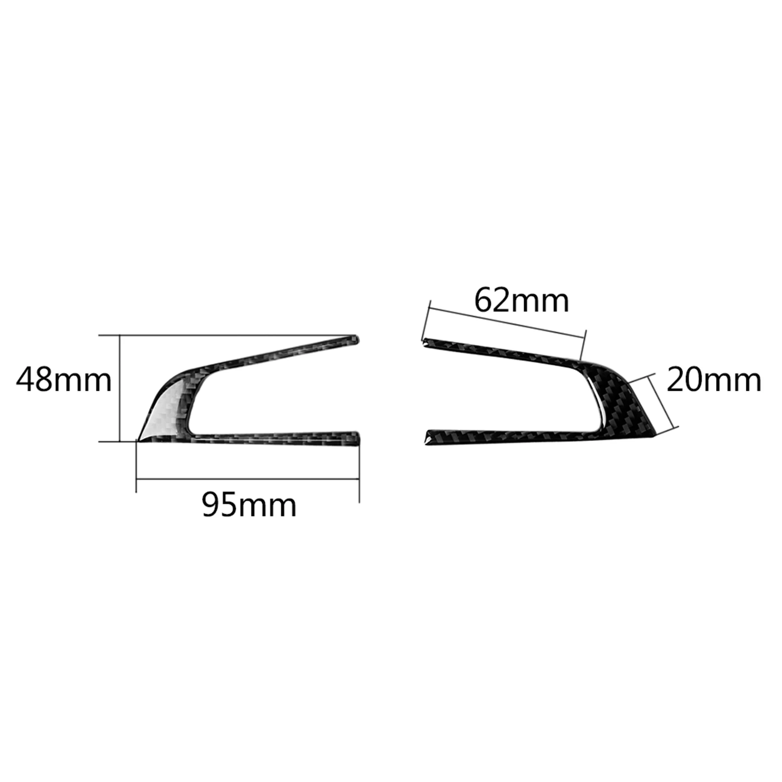 

2Pcs Auto Decor Steering Wheel Button Panel Stickers for Alfa Romeo-Giulia 17-19