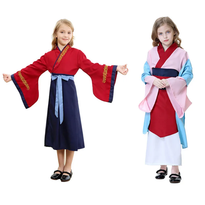 2020 платье для косплея Mulan девочек Косплей косплей с грибком дракона Детские