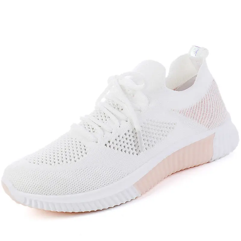 

White Shoes Women's Shoes New Breathable Sports Mesh Summer Thin Hollow White Shoes Large Size