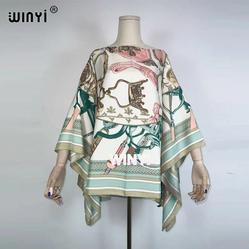 2021 Elegant  Printed summer boho clothing for women  one shoulder dashiki  African lady blouse holiday  Casual t cover-up