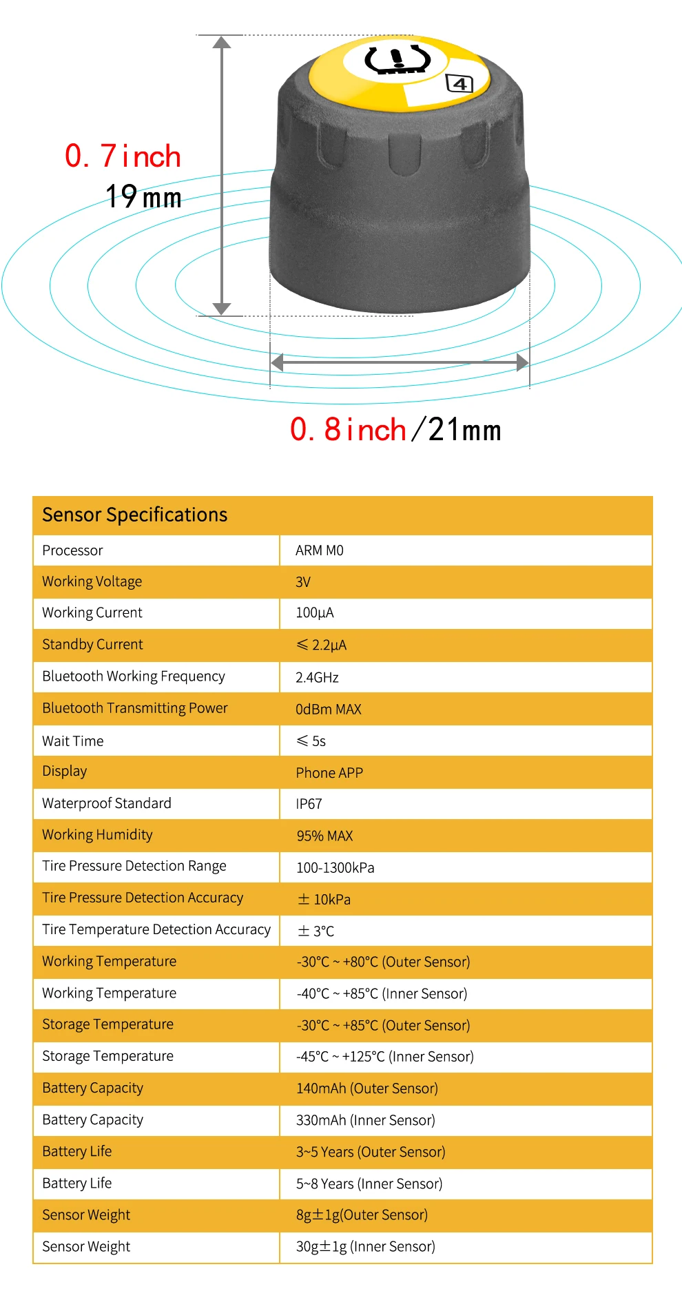 TPMS Мотоцикл Авто TPMS 2 Внешний датчик s для Android IOS tpms датчик давления в шинах Система мониторинга tmps давление в шинах