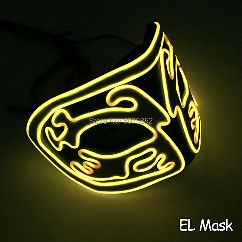 Мягкая светящаяся маска из ЭВА Танцевальная Маска на пол лица для диджея