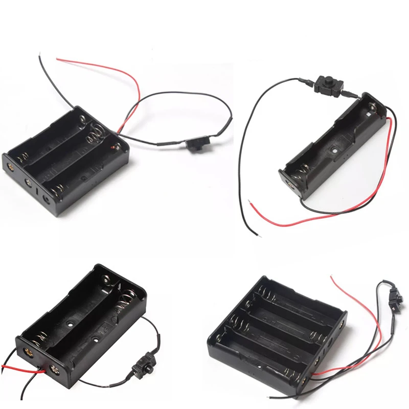 

300pcs/lot MasterFire Plastic 1x 2x 3x 4x 3.7V 18650 Batteries Clip Storage Holder Box Case Shell With On&Off Switch Wire