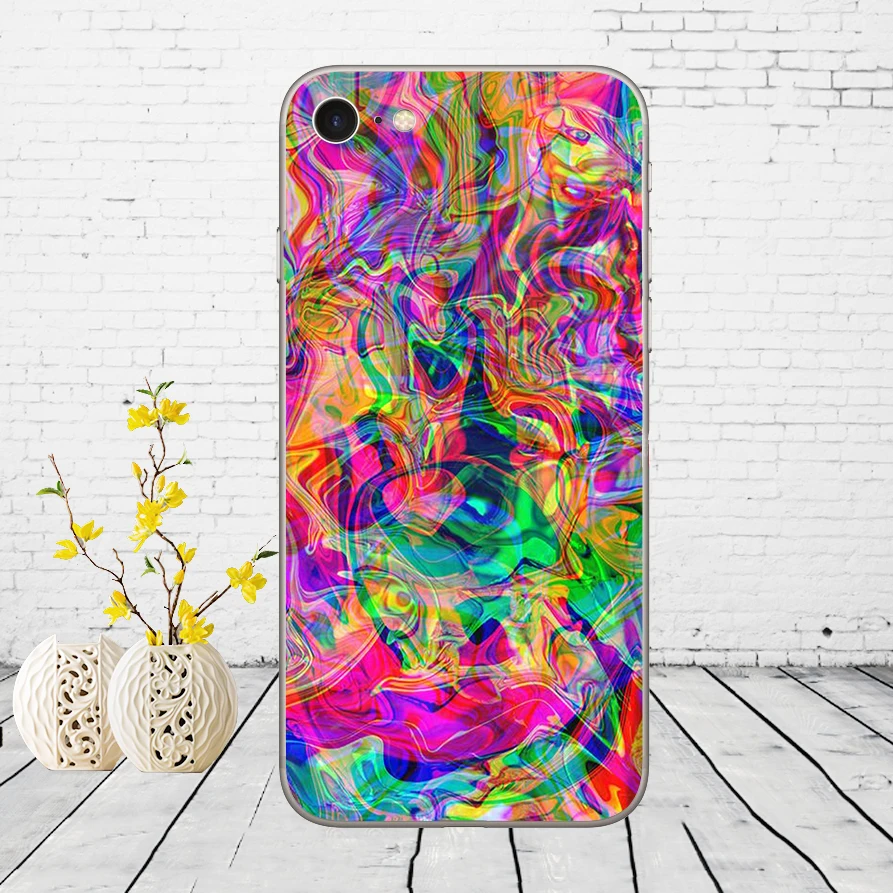 Мягкий силиконовый чехол 198DD с психоделическим рисунком для iphone 5 5s se 6 6s 8 plus 7 Plus X XS