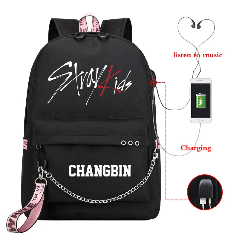 Детский Рюкзак Mochila Kpop женские рюкзаки школьные сумки для девочек подростков Usb
