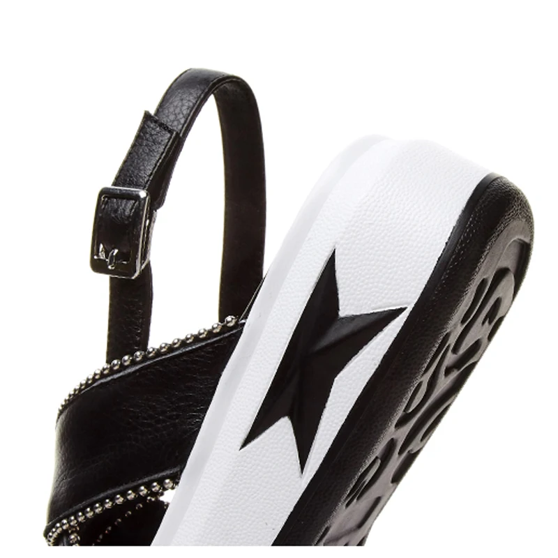 Женская обувь на плоской платформе из коровьей кожи Новое поступление летние