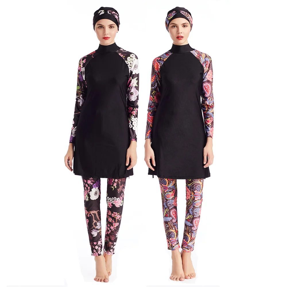 

Modest Swimming Suit For Burkini Muslim Fashion Swimwear Women Swimsuit Long Sleeve Arabic Turkey Pakistani Islamic Swim Wear