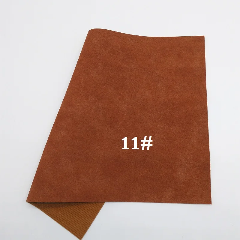 11 Glitterwishcome 21X29CM A4 Size Suede Faux Leather Fabric, Vinil Para Lozos, Synthetic Leather Fabric for Bows, GM386A - Цвет: 11
