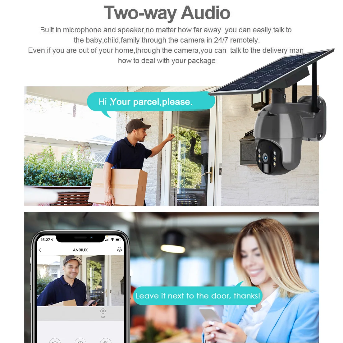 Pаспродажа Камера видеонаблюдения на солнечной батарее 4G SIM / WIFi PIR