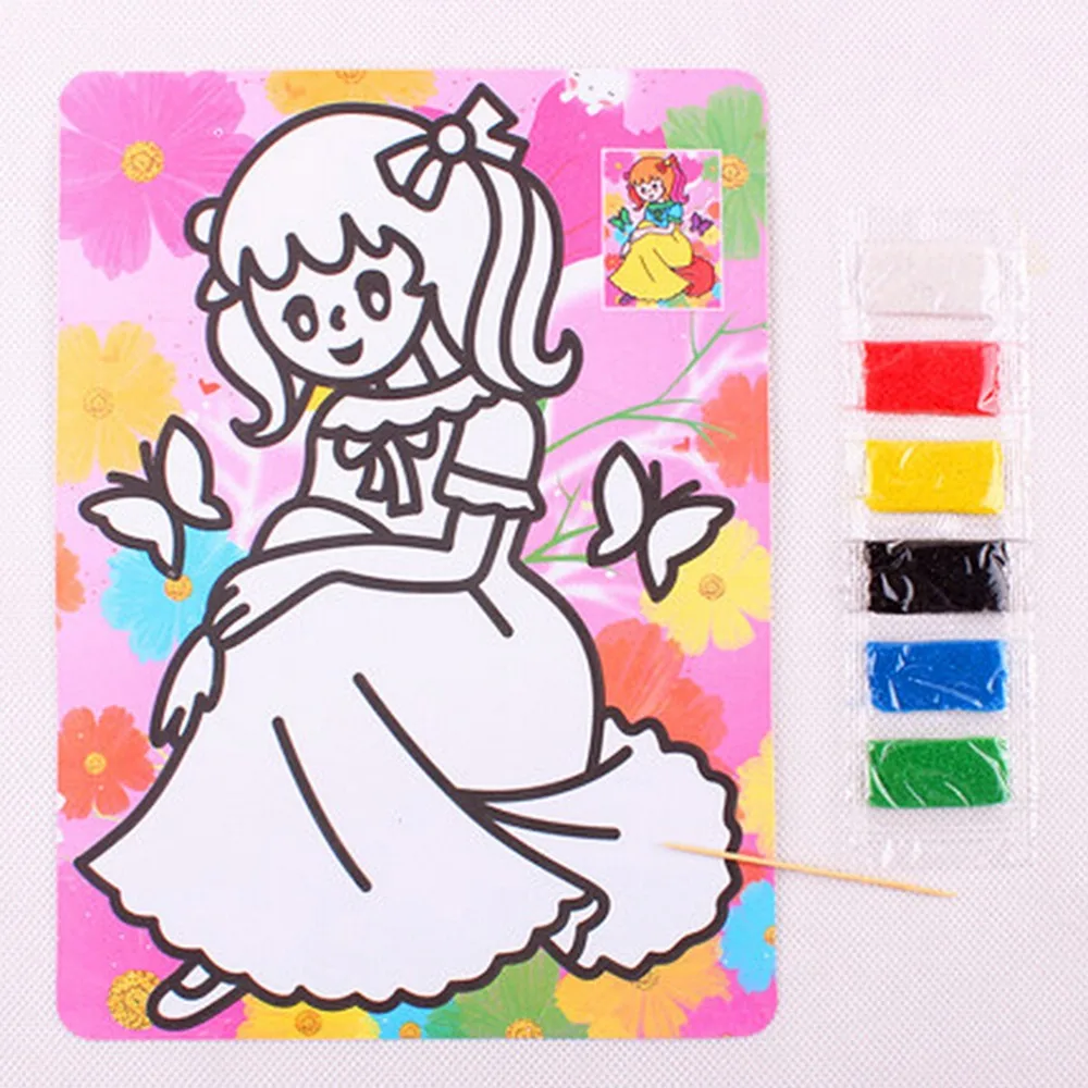 

Sand Painting Picture Children DIY Toy Educational Kid Scratch Painting Kid Toy 15cm * 20.5cm Sand Painting Art Sets