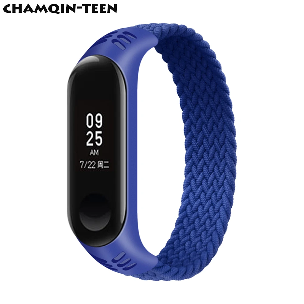 

Bracelet for Mi band 5 6 Strap Nylon Braided Solo Loop pulseira bracelet Miband4 Miband5 Wristband for xiaomi Mi band 4 3 strap