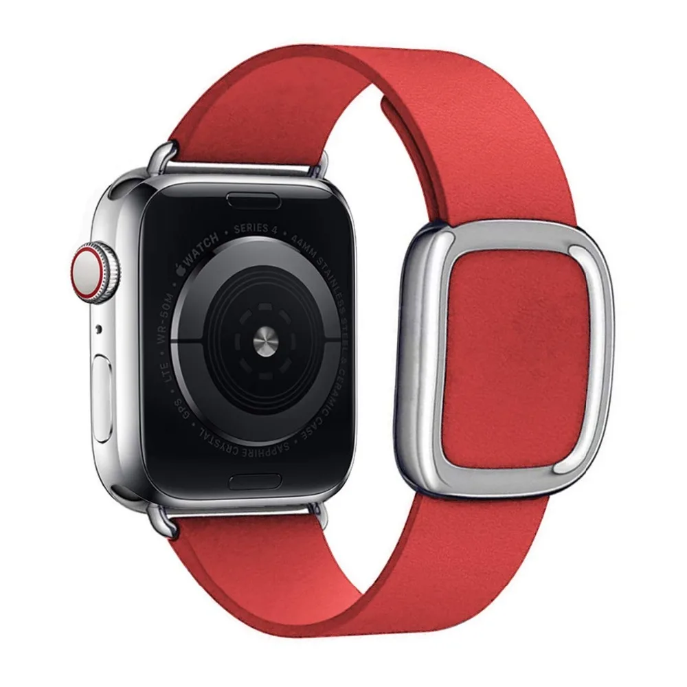 Ремешок для apple watch 42 мм 38 мм 44 мм 40 мм correa iwatch 5 4 3 современный кожаный браслет с пряжкой аксессуары для apple watch 4 5