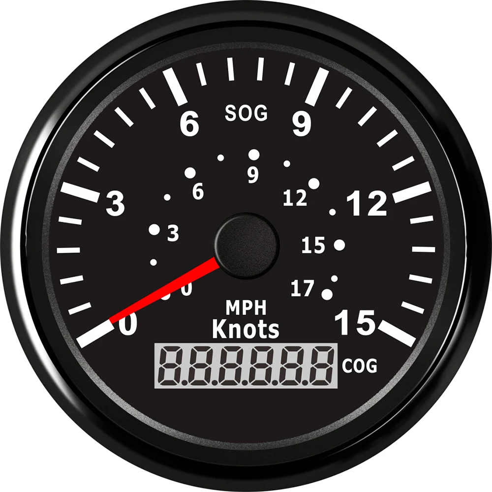 85 мм gps скоростной метр мотоцикл 15 узлов 0-17 MPH Универсальный лодочный Автомобильный датчик скорости 9-32 В для морских транспортных средств 9-32 В приборная панель