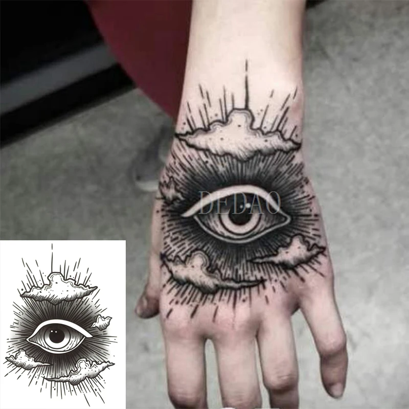 

Модные переводятся с помощью воды, татуировки открытые глаза зеленый драгоценный камень средства ухода за кожей макияж Большой Размеры татуировки талии Временные татуировки стикер для женщины и мужчины