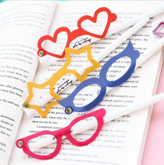 1 шт./упак. Новинка очки маска дизайн 0 5 мм с черными чернилами гелевая ручка DIY