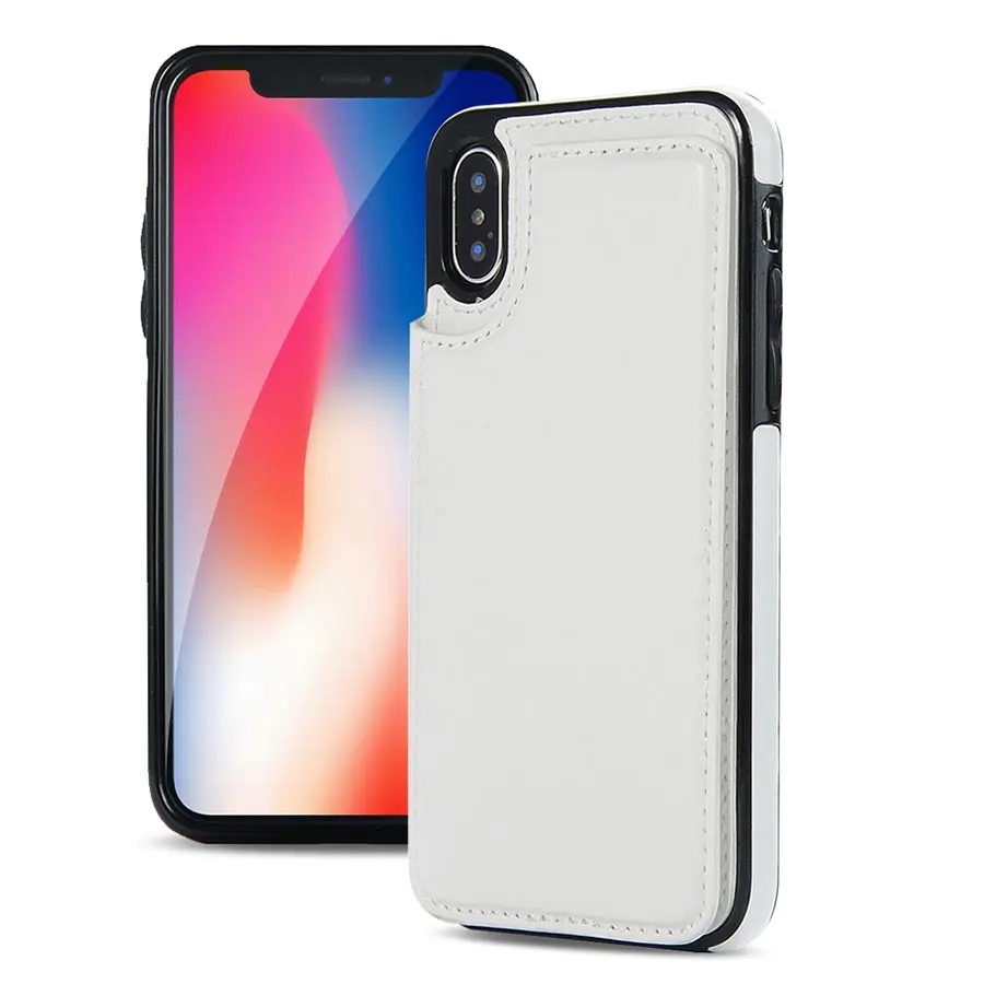 Модный Флип Магнитный кошелек чехол для телефона для iPhone 7 11 чехол Роскошный очаровательный чехол из искусственной кожи для iPhone 6 6s 8 plus XR XS чехол - Цвет: Белый
