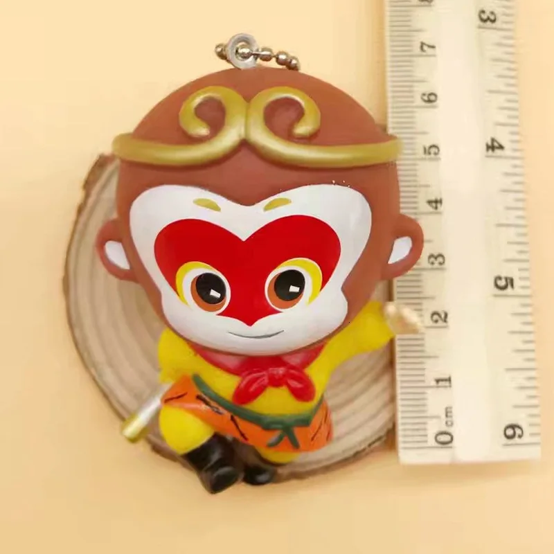 Брелок для ключей с кожаной веревкой помпонами королем обезьяны героями