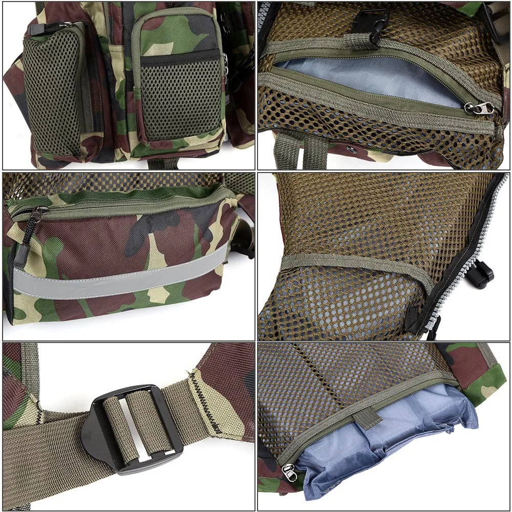 

Fishing Life Vest Men Breathable Swimming Life Jacket Safety Waistcoat Survival Utility Vest Colete Salva-Vidas Outdoor Sport