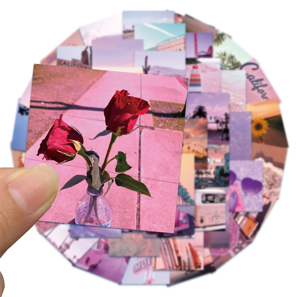 

10/30/50PCS cartoon cute sunshine landscape picture graffiti decoration hand account scooter waterproof sticker toy wholesale