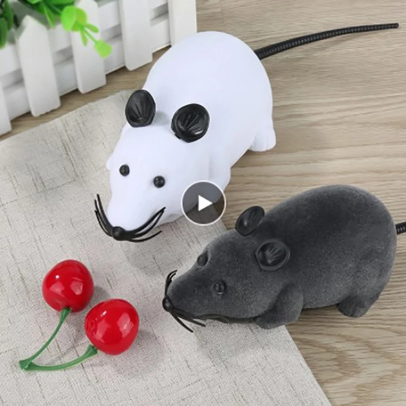 

Забавная игрушка для кошек, электронная поддельная крысиная мышь, беспроводное развлечение, интерактивный пульт дистанционного управлени...