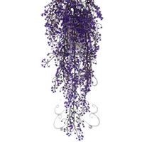artificial flower simulation hanging purple vine willow rattan plant for home wedding decoration arrangement accessories cheap