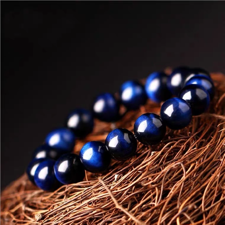 Натуральный Синий тигровый глаз драгоценный камень ястреб круглые бусины