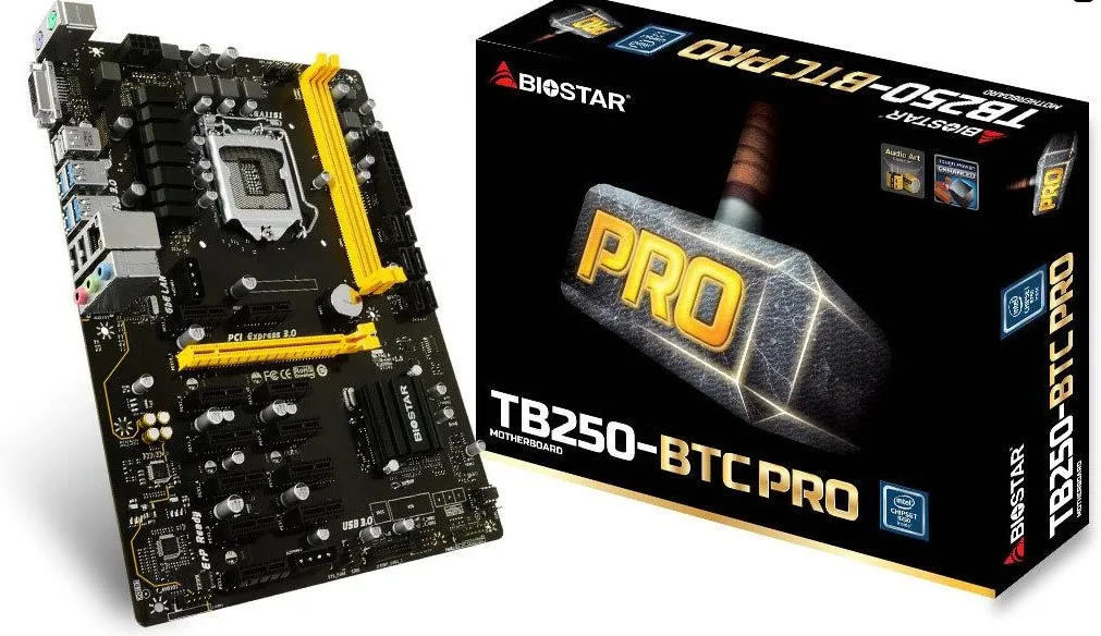 

Материнская плата TB250-BTC Pro, 7 блоков питания, поддержка 8 карт/12 карт, соединение 6 карт, 12 карт