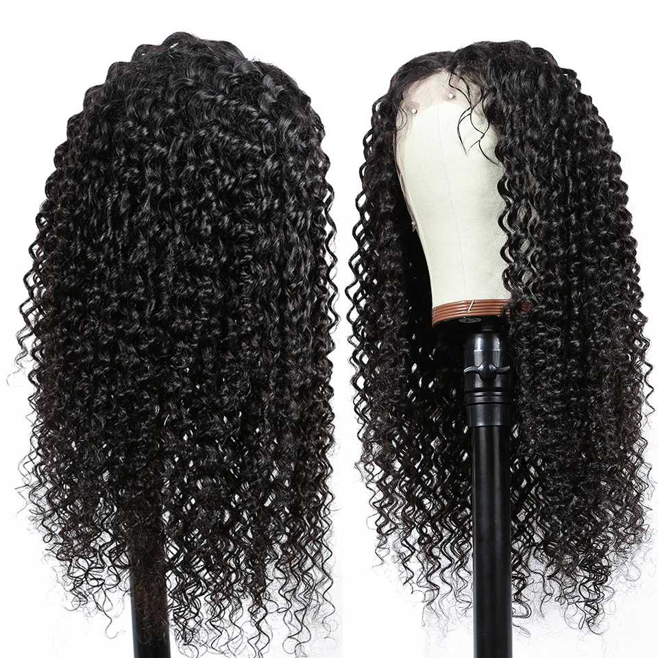 Yyong 13x4 Lace Front Human Hair Wigs With Baby Hair Indian Deep Wave Remy Human Hair 130% Lace Front Wigs For Women Low Ratio