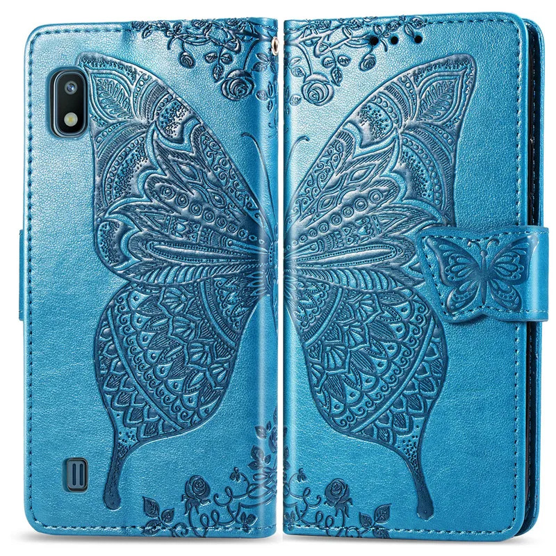 Кожаный чехол для samsung Galaxy A30 из ТПУ телефона 3D кошелек с бабочкой флип