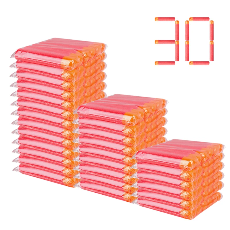 

30Pcs Mega for Nerf 9.5cm Red Sniper Rifle Darts Bullets Mega Foam Refill Darts Big Hole Head Bullets for N-Strike Mega Series