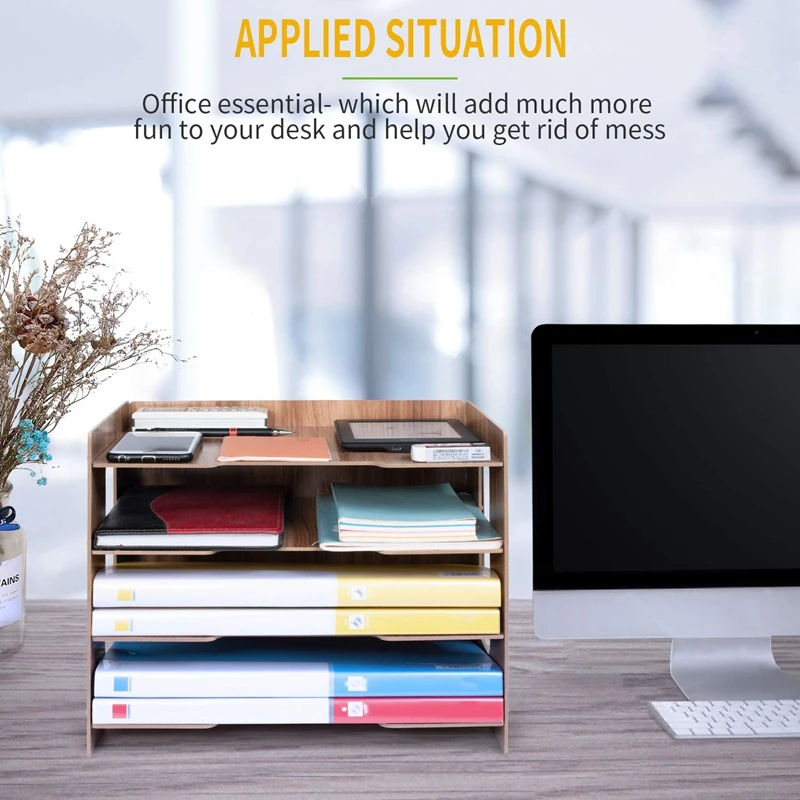 

File Sorter A4 Document Desk Tidy Organizer Storage Rack Tray Holder Office Stationery Supplies