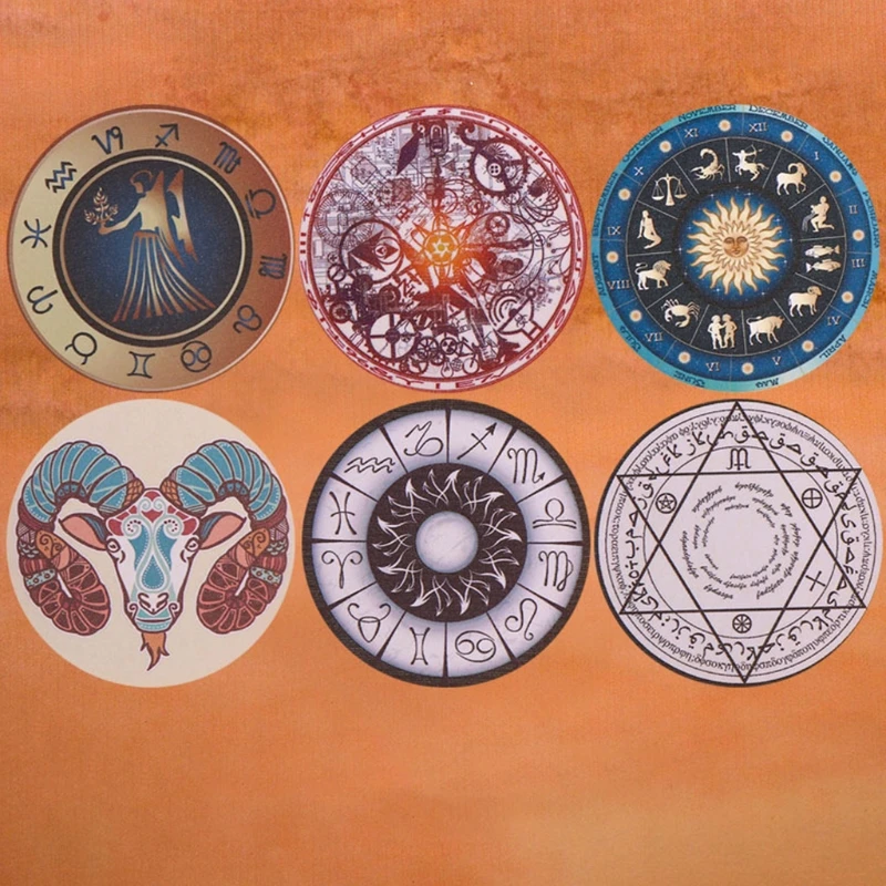 

12 Pcs Magic Constellation Divination Cards Stickers Decal for Water Bottle Skateboard Phone Computer Travel Case Guitar