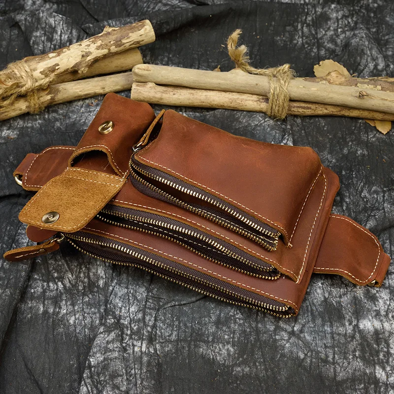 Поясная Сумка Luufan из натуральной кожи нагрудная сумка двойного назначения Fanny Pack