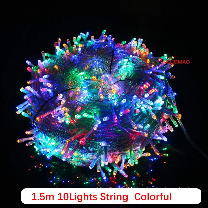 1.5m 10pc lights Рождественские украшения, дерево, светодиодный, снежинки, гирлянда, праздничная, натальная, navidad, украшения, керст, украшение для дома - Цвет: 1.5m 10pc lights